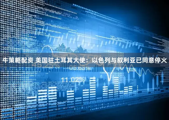 牛策略配资 美国驻土耳其大使：以色列与叙利亚已同意停火